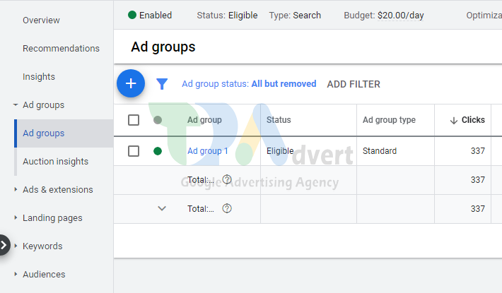 گروه تبلیغ (Ads Group) در گوگل ادز