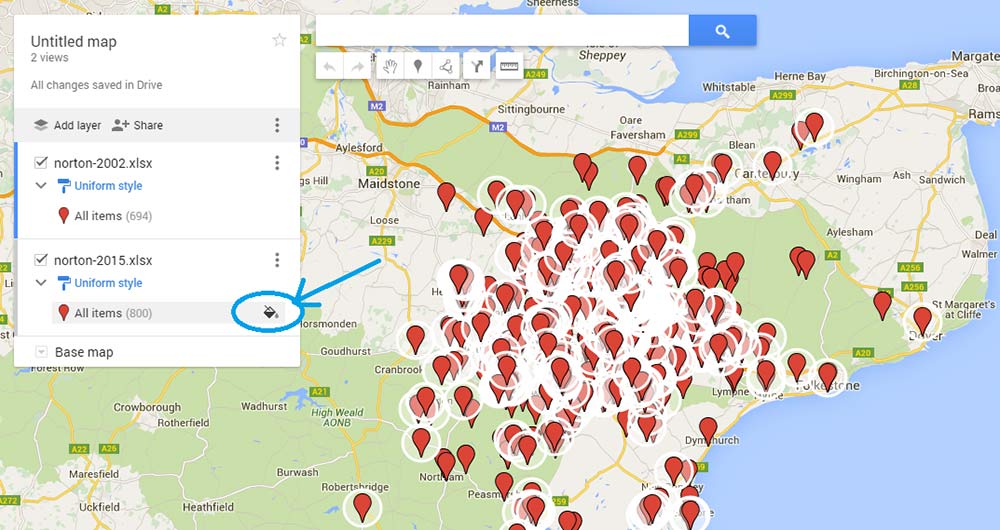 نمایش تبلیغ نقشۀ گوگل (Google map)